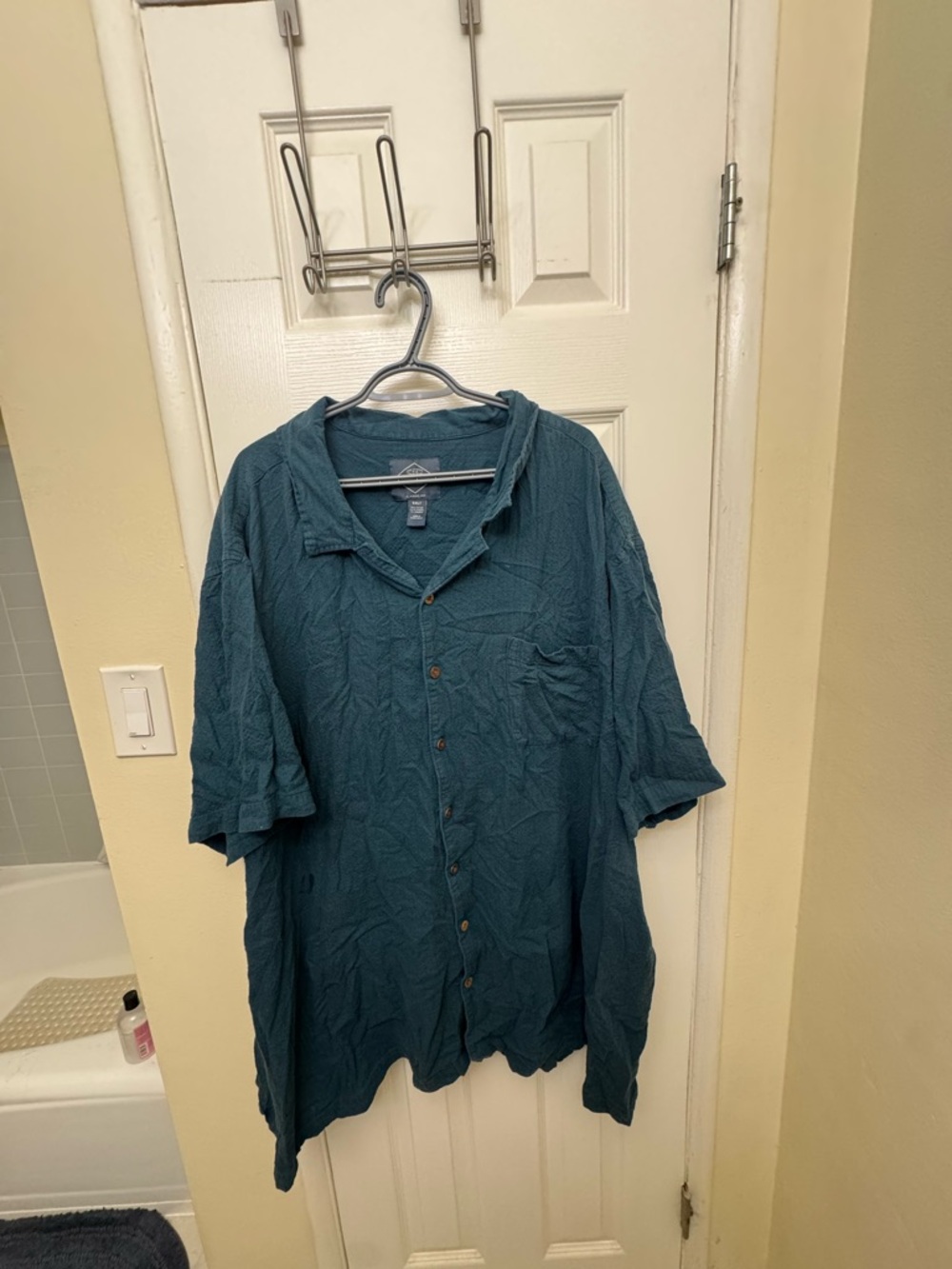 St. John's Bay Blue Short Sleeve Button-Up Shirt
